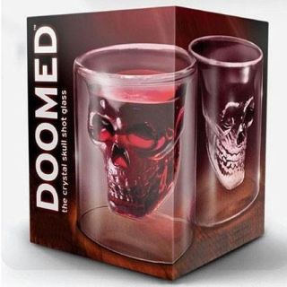 Crystal Skull Head Vodka Shot Glass Drinking Ware Home Bar Cup Mug 2.5