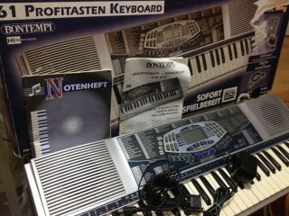 Bontempi Keyboard PM 694 61 Profitasten keyboard mit notenstaender