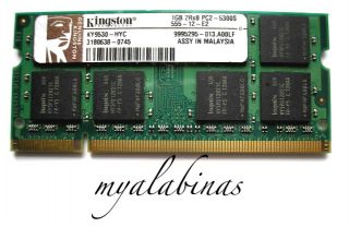 Kingston KY9530 HYC SODIMM DDR2 667MHz PC2 5300 CL5 1GB label side