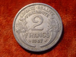  1947 2 FRANCS REPUBLIQUE FRANCAISE LIBERTE EGALITE FRATERNITE 688