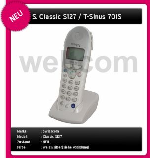 Swisscom Classic S127 / T Sinus 701S Mobilteil+Ladeschale, NEU