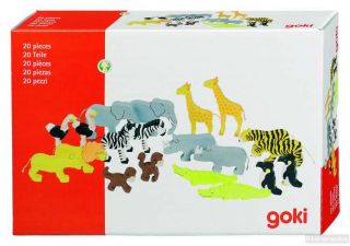 goki Tiere Set, 20 Tiere aus Afrika, Zootiere
