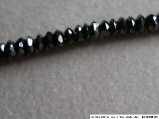 Diamant Kette schwarz, Linsen fac. 2,8 mm, 29 ct