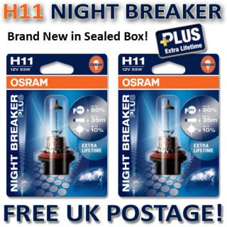 OSRAM H11 NIGHT BREAKER PLUS BULBS H11 12V 55W (711)