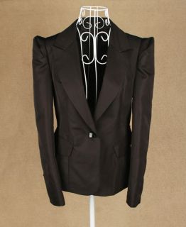 New Korea Womens One button Lapel Long Sleeve Suit Blazer Outerwear