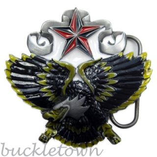 Buckle Gürtelschnalle American Eagle Adler mit Nautica Stern Tattoo