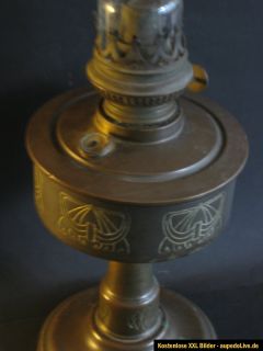 alte Petroleumlampe, 1878 BREVETES* L&B * Messing, Groß 53cm