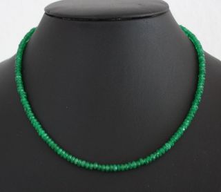 Grüne Tsavorit Halskette Collier 45 cm c732