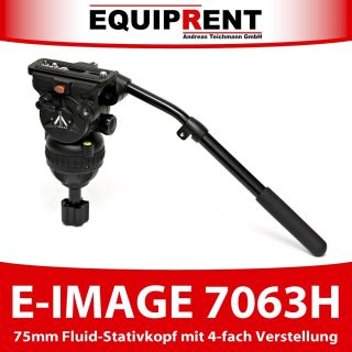 IMAGE 7063H Stativkopf mit 4 fach Fluid Dämpfung / 75mm Halbschale