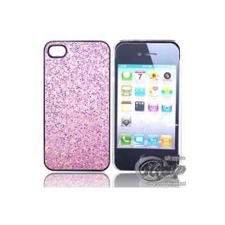 iPhone 4 4S Glitzer Flash Strass Case Cover Schutz Hülle Schale Pink