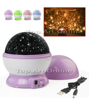Sternenhimmel Baby Kinder Nachtlicht NachtLampe + USB Kabel