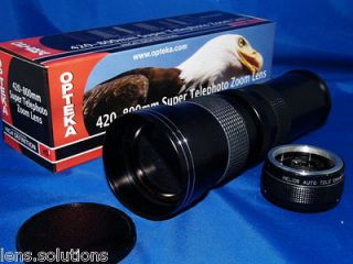 Opteka SUPER 420mm 800mm 1600mm lens DIGITAL Sony Olympus E Canon EOS