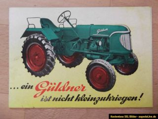 Güldner Traktoren Diesel   Schlepper Prospekt Reklame um ca 1950