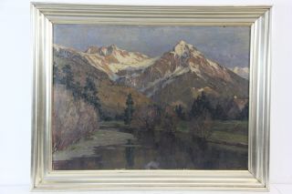 Impressionismus Olgemaelde Alpen Alpspitze Robert F Curry Obersdorf