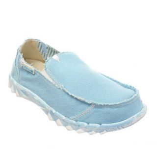 MENS DUDE FARTY CANVAS CASUAL SKY BLUE LOAFERS SLIP ONS SHOES SIZE 7