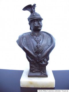 Skulptur Kaiser Wilhelm II. Preußen Helm Adler Uniform Orden