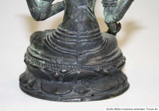 alte Asiatische Javanese Bronze Figur Skulptur Gottheit Figure deity