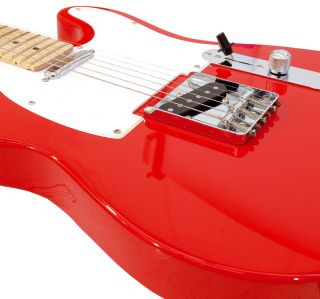DiMavery E Gitarre TL 201 rot mit Zubehör Paket