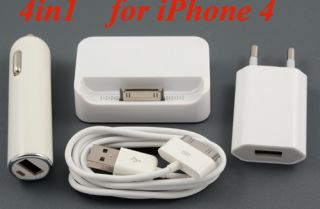 iPhone 4 4G Dockingstation Ladegerät KFZ USB Ladekabel