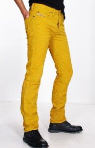 Diesel Safado 801D Jeans Slim Straight Trouser Yellow Men New