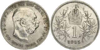 D803 Österreich 1 Krone 1915 Franz Joseph I. 1848 1916