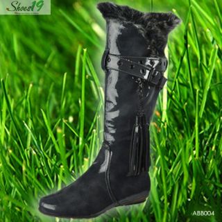 Sexy Knee High Flat Heel Boot Dress Warm Abb 004 Fur Water Proof Shoes