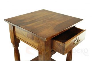 Massivholz Beistelltisch Möbel Tisch 64 cm Nachttisch Blumentisch