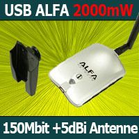 Stick Karte Alfa AWUS036NHR 2000mW 5dBi 802.11b/g/n 150 Mbit