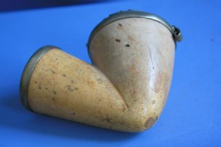 Museale Meerschaum Pfeife Pfeifenkopf,Biedermeier Kloben,Silber Punze