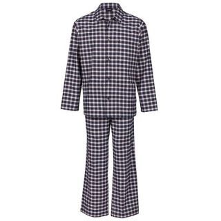Seidensticker Herren Pyjama Schlafanzug blau , braun UVP 54,95 € NEU