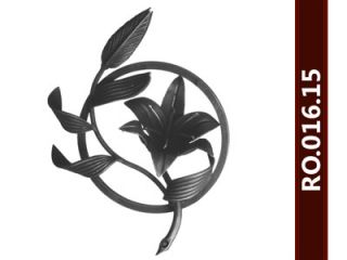 Ornament aus Eisen – Blumen Motiv – für Schmiedeeisen, Zaunbau
