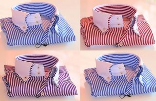 Herren Hemd Polo Shirt Kontrast no Krawatte Clubwear NEU 810 V