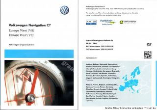 VW Navigations DVD Europa West V8 für RNS 510 / 810 Neuste Version