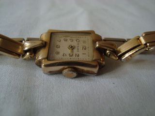 Damen Armbanduhr 10 Rubis Dorado Walzgold Double 20 Mikron Farbe Gold