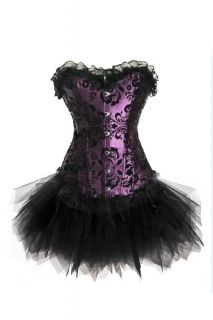 Corsage Kleid Mini Rock Petticoat Tutu Korsett #54b#