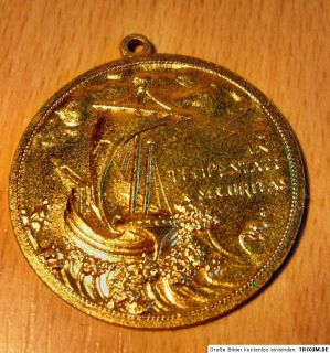 Kellerfund alter Anhänger lateinisches Medallion Schiff Drache St