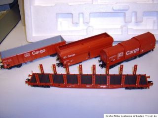 Märklin   H0   46220   unbespielter   Wagen   SET   DB   Cargo   rot