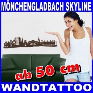 Wandtattoo Mönchengladbach Skyline ab 50cm Wandaufkleber Wandsticker