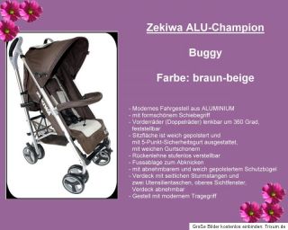 Zekiwa ALU Champion Buggy Sportwagen braun beige (coffee) *NEU*