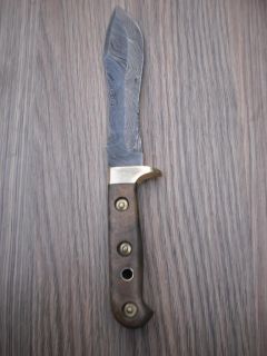 Damast Messer ,JAGDMESSER,JAGDNICKER,WALNUSSHOLZ GRIFF ( WHITE HUNTER
