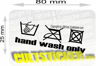 HAND WASH ONLY Meguiars Aufkleber Waschanleitung 8x2,5