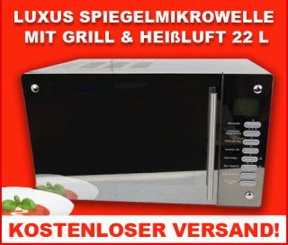 Mikrowelle mit Grill,Heißluft, 22l, 800 W, Spiegelfront, 830 TOP