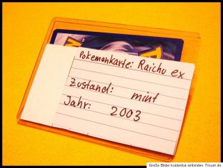 Pokemon Karte Raichu ex aus EX Sandsturm 98/100 100 KP Silver Star