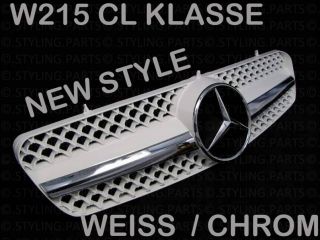 MERCEDES W215 C215 1999–2006 CL COUPE KÜHLERGRILL GRILL WEISS