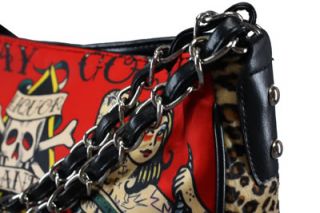BAG Tattoo ROCKABILLY Chain Shoulder Leopard Sac Bolso TASCHE Stay