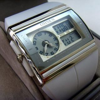 Ohsen Unisex Analog & Digital Armbanduhr weiss   Sportuhr Uhr Sehr