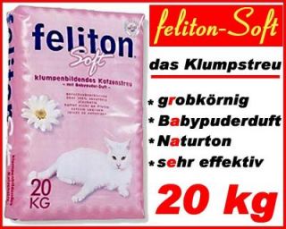 75E kg Feliton Soft Katzenstreu Katzen Sand Babypuder Duft 20kg