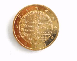 Österreich 2,  Euro Staatsvertrag 2005 vergold (843)
