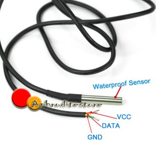 Wasserdicht Edelstahl Digital Temperatursensor Fühler DS18B20
