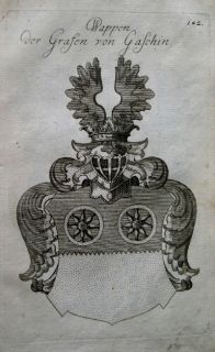 Gaschin Kupferstich Heraldik WAPPEN 1771